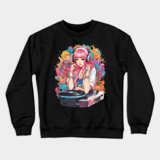 Beats BlissTechno Trance Rave DJ Crewneck Sweatshirt