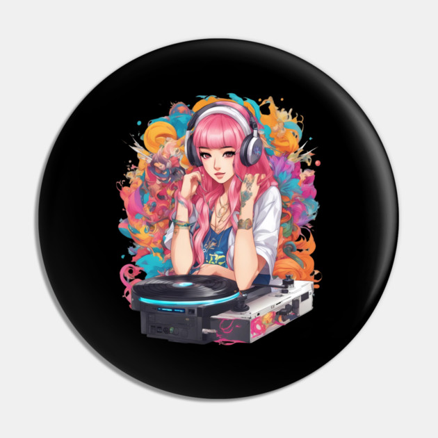 Beats BlissTechno Trance Rave DJ Pin by animegirlnft