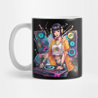 Rhythmic DJ Techno Trance Party Girl Mug