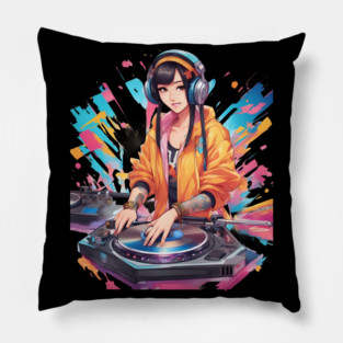Bass Magic Techno Trance Raves DJ Pillow