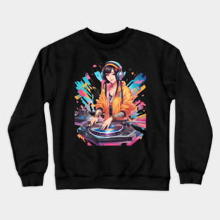 Bass Magic Techno Trance Raves DJ Crewneck Sweatshirt
