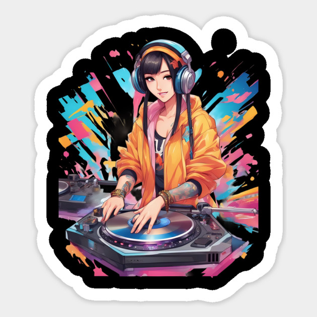 Bass Magic Techno Trance Raves DJ Sticker by animegirlnft