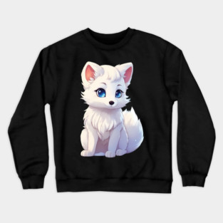 Playful Frosty Baby Arctic Fox Crewneck Sweatshirt