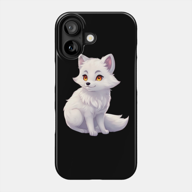 Paws Playtime Cute Baby Arctic Fox Phone Case by animegirlnft