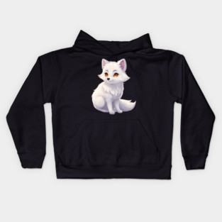 Paws Playtime Cute Baby Arctic Fox Kids Hoodie