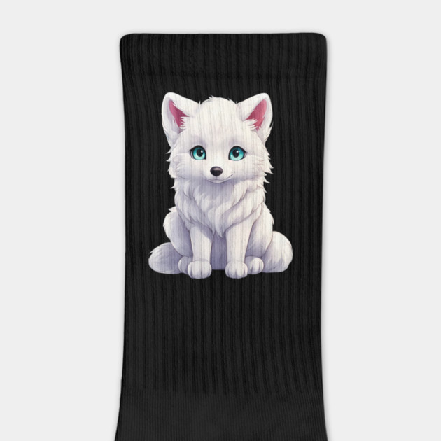 Snowy Snuggles Arctic Fox Pup by animegirlnft