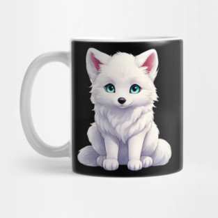 Snowy Snuggles Arctic Fox Pup Mug