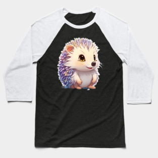 Spikes Smiles Heartwarming Baby Hedgehog Baseball T-Shirt