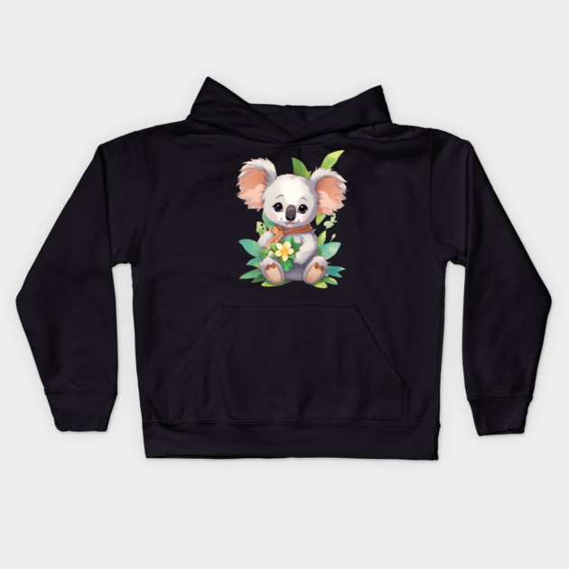 Koala Baby Cuteness Kids Hoodie by animegirlnft