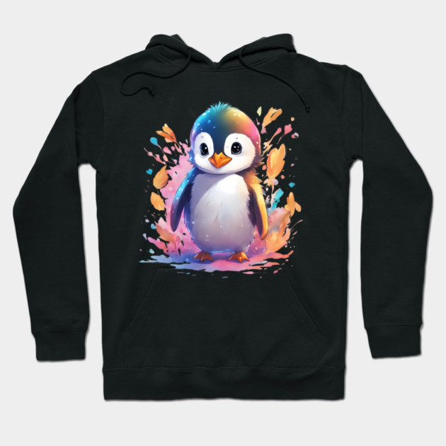Baby Penguin Playtime Joy Hoodie by animegirlnft