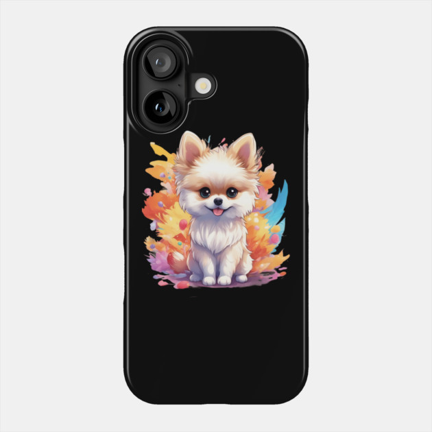 Fluffball Lovely Pomeranian Puppy Phone Case by animegirlnft