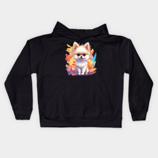Fluffball Lovely Pomeranian Puppy Kids Hoodie