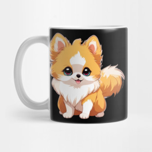 Pawsitively Adorable Anime Pomeranian Dog Mug