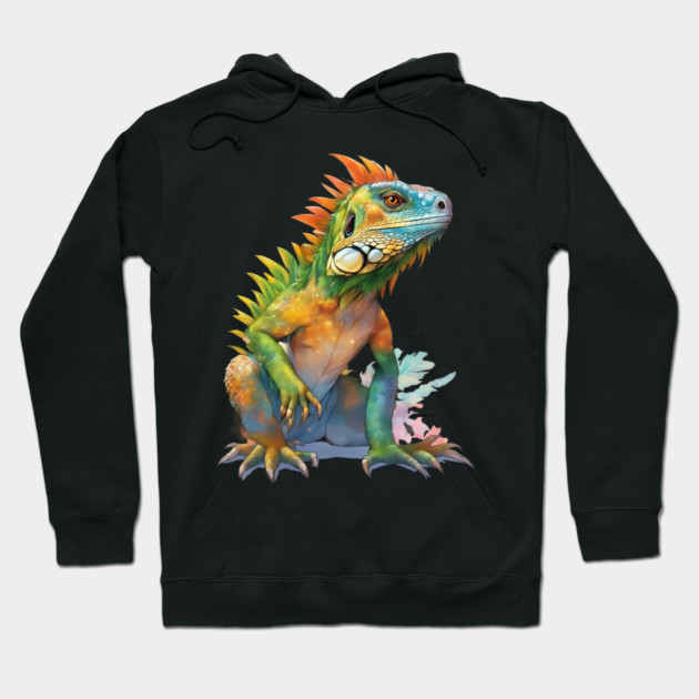 Enigmatic Giant Iguana Hoodie by animegirlnft