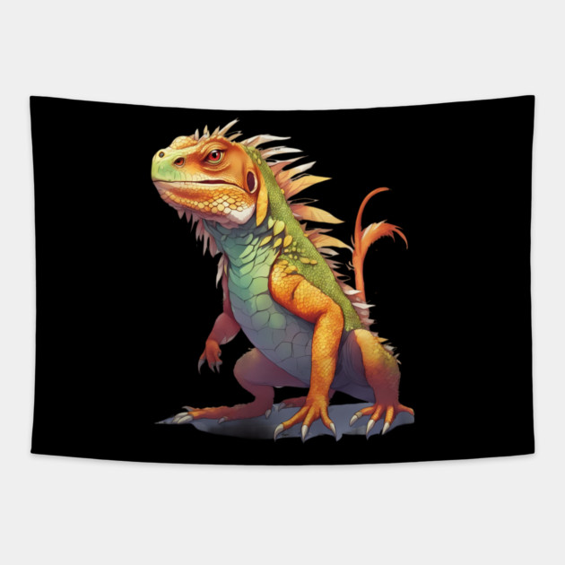 Reptile Iguana Lizard Tapestry by animegirlnft