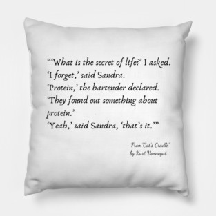 A Quote about Life from "Cat’s Cradle" by Kurt Vonnegut Pillow
