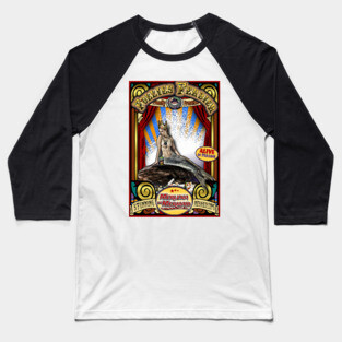 Merlena the Mermaid Sideshow Poster Baseball T-Shirt