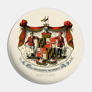 1876 Maryland Coat of Arms Pin