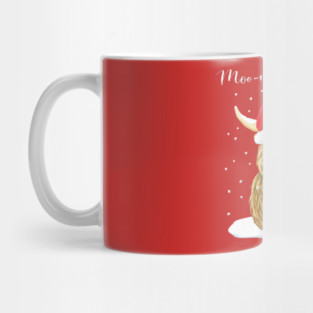 Scottish Highland Cow, Moo-rry Christmas Wee Hamish Mug