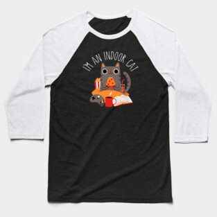 Indoor Cat Baseball T-Shirt