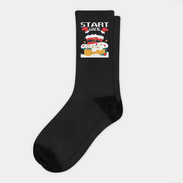 Start Game, Santa Claus Christmas Socks by Megadorim
