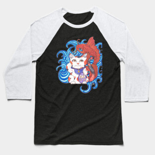 Calico Lucky Neko Baseball T-Shirt