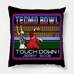 Touchdown Jerry Rice Tecmo Bowl Retro Nintendo design Pillow
