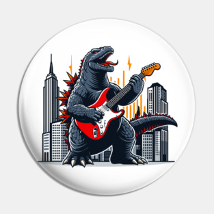 Godzilla Rock and Roll the City Pin