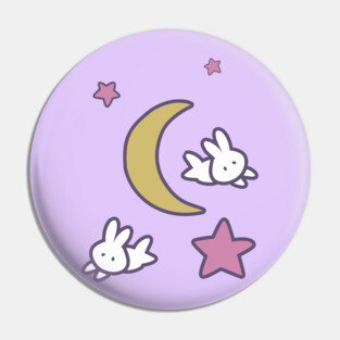 Sailor Moon Usagi Stars Bunny Moon Tshirt Pin