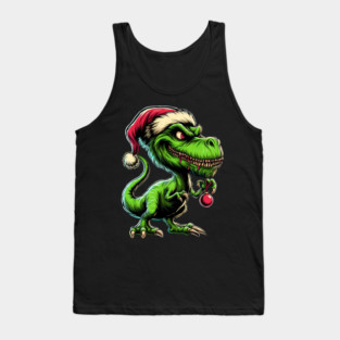 Tyrannosaurus Rex as The Grinch on Christmas Tank Top