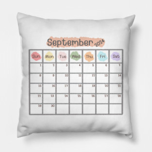 September 2024 Calendar Pillow
