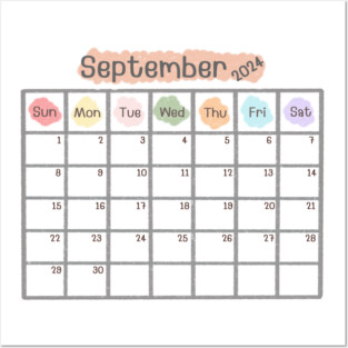 September 2024 Calendar Posters and Art