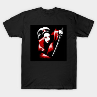 Girl with Katana Sword T-Shirt