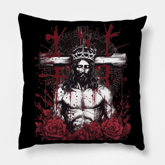 Jesus Christ Love Each Other as I Have Loved You Pillow by animegirlnft