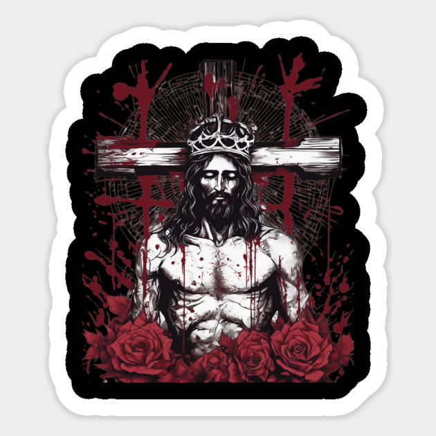 Jesus Christ Love Each Other as I Have Loved You Sticker by animegirlnft