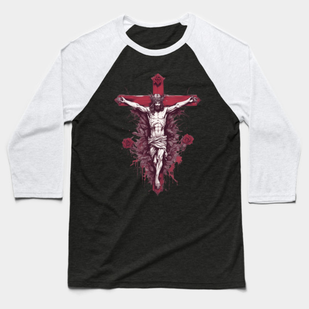 Jesus Christ Forgive As God Forgave You Baseball T-Shirt by animegirlnft