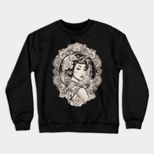 Allure and Charm of Asian Goddess Crewneck Sweatshirt