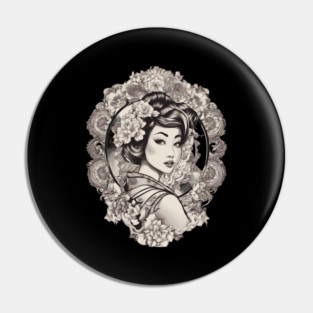 Allure and Charm of Asian Goddess Pin