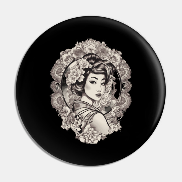 Allure and Charm of Asian Goddess Pin by animegirlnft