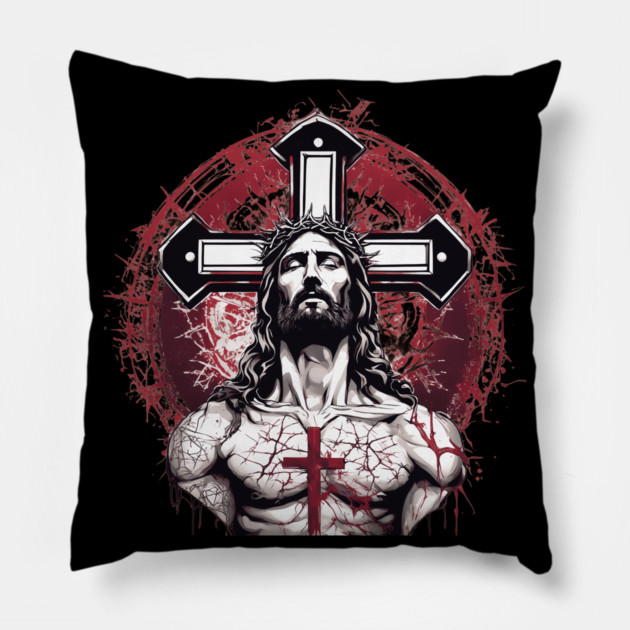 Jesus Christ the Judge of the Living and the Dead Pillow by animegirlnft