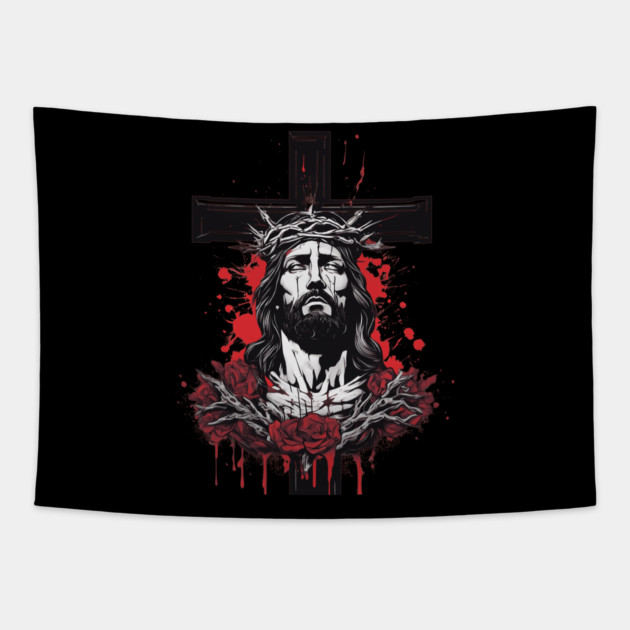 Jesus Christ the Lamb of God Tapestry by animegirlnft