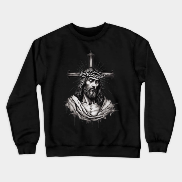 Jesus Christ Love Your Neighbour as Yourself Crewneck Sweatshirt by animegirlnft
