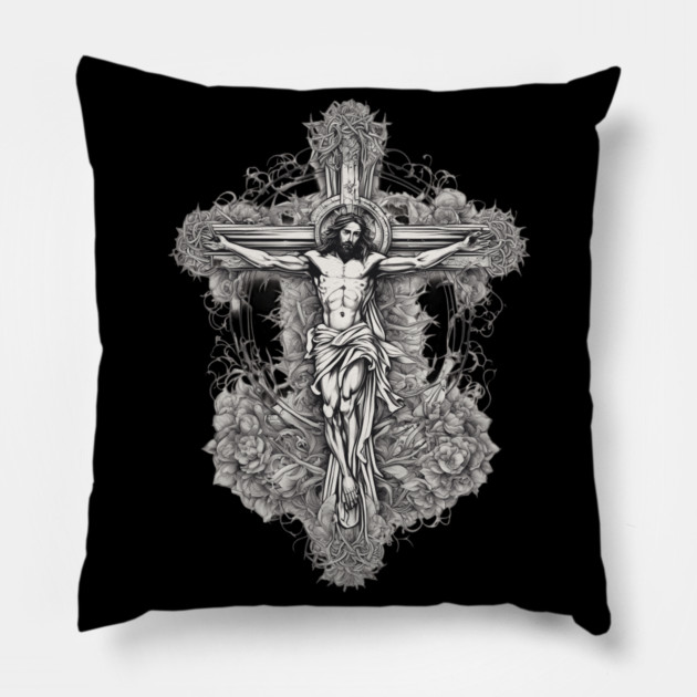 Jesus Christ Believe in Christ and God’s love Pillow by animegirlnft