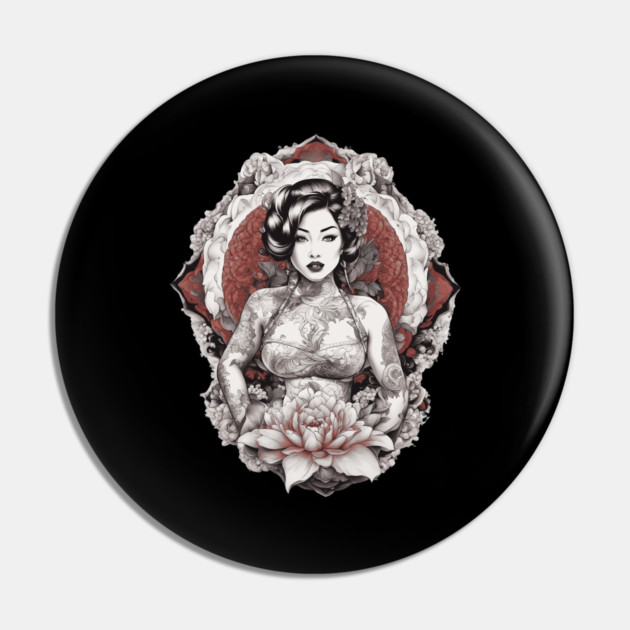 Asian Queen Grace and Sophistication Pin by animegirlnft