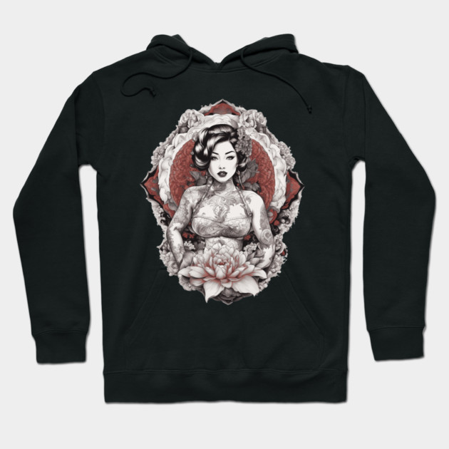 Asian Queen Grace and Sophistication Hoodie by animegirlnft