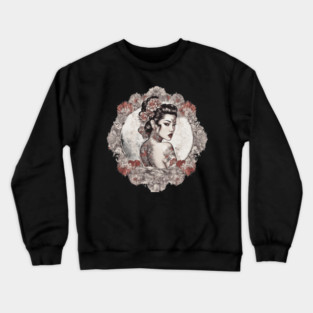 Exotic Elegance Asian Beauty Crewneck Sweatshirt