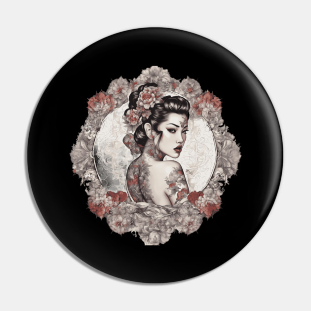 Exotic Elegance Asian Beauty Pin by animegirlnft