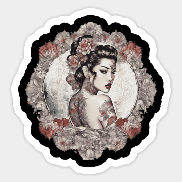 Exotic Elegance Asian Beauty Sticker by animegirlnft