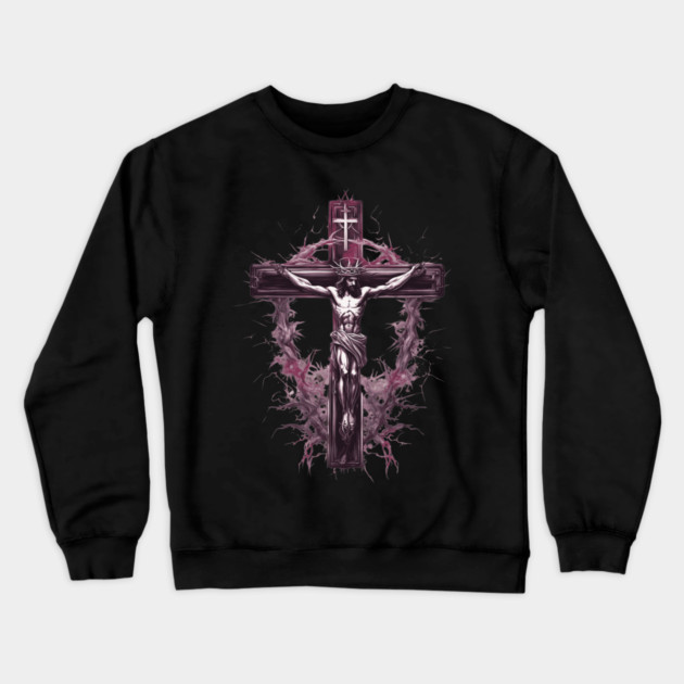 Jesus Christ Love the Lord your God with all your heart Crewneck Sweatshirt by animegirlnft