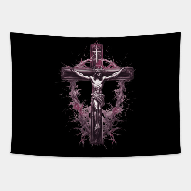 Jesus Christ Love the Lord your God with all your heart Tapestry by animegirlnft